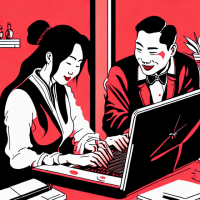 cvwordchecker: Chinese couple writing a cv