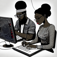 cvwordchecker: Nigerian couple writing a cv